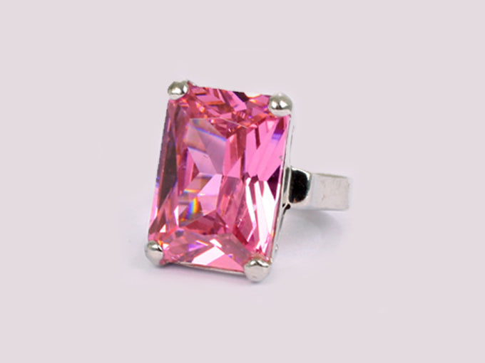 Pink Cubic Zirconia Ring