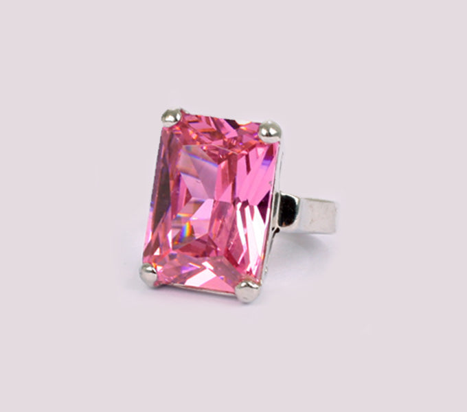 Pink Cubic Zirconia Ring