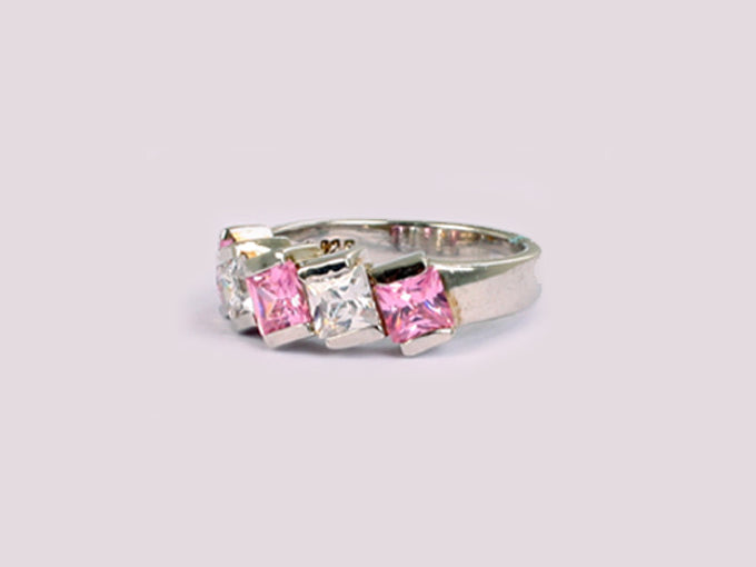 Pink Cubic Zirconia Ring