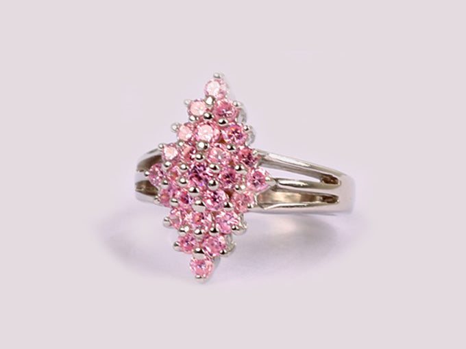 Pink Cubic Zirconia Ring