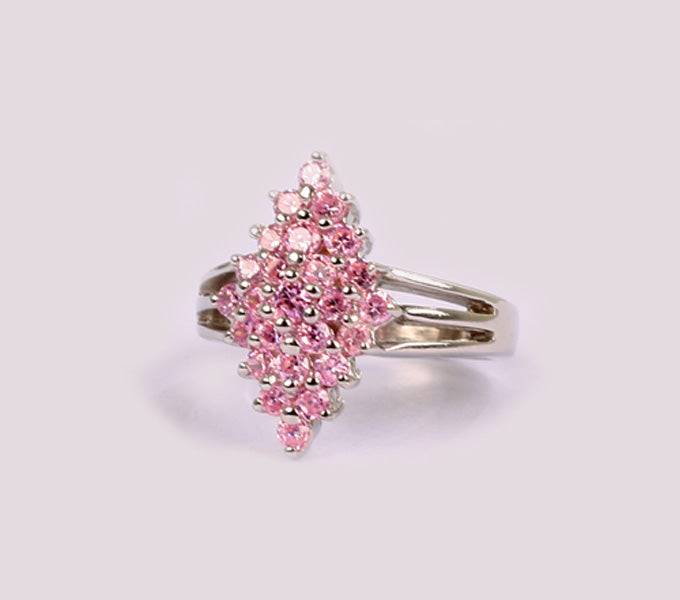 Pink Cubic Zirconia Ring