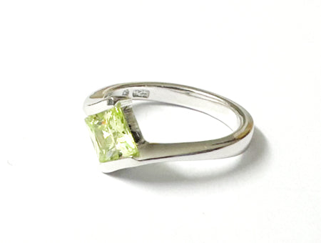 Peridot Cubic Zirconia Ring