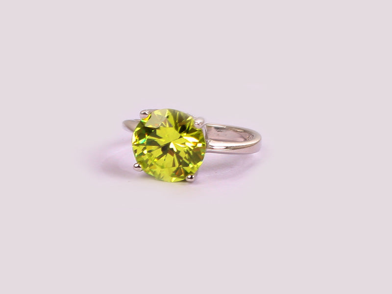 Peridot Cubic Zirconia Ring