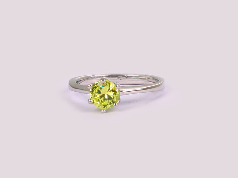 Peridot Cubic Zirconia Ring