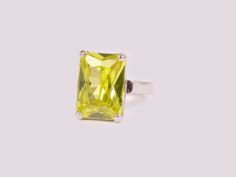 Peridot Cubic Zirconia Ring