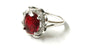 Ruby & White Cubic Zirconia Ring.