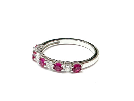 Ruby Cubic Zirconia Silver Ring