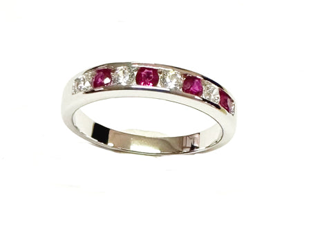 Ruby Cubic Zirconia Silver Ring
