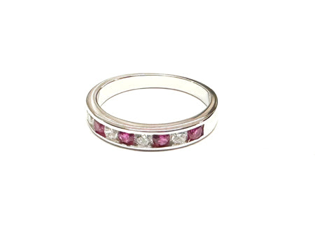 Ruby Cubic Zirconia Silver Ring