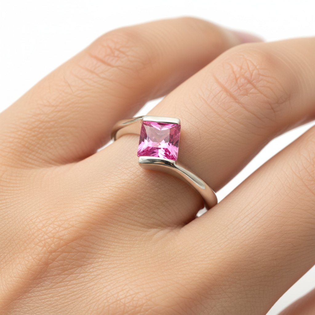 Ruby Cubic Zirconia Ring