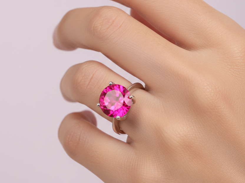 Ruby Cubic Zirconia Ring