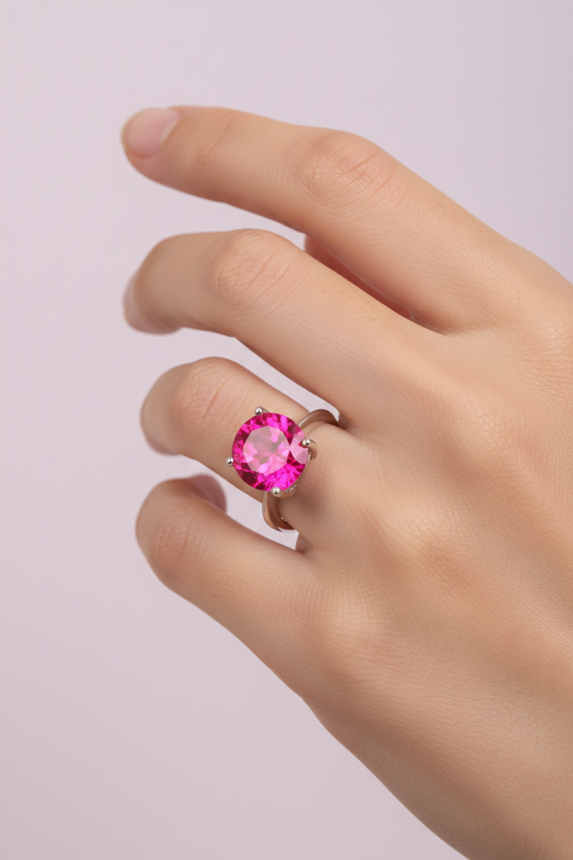 Ruby Cubic Zirconia Ring