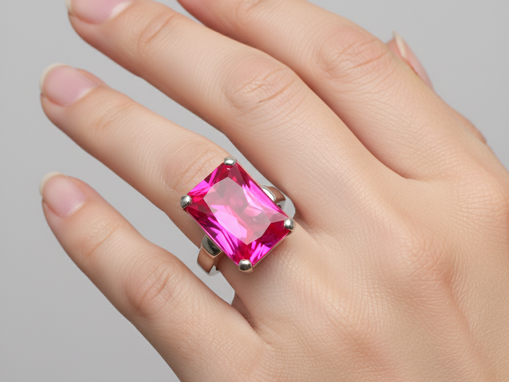 Ruby Cubic Zirconia Ring