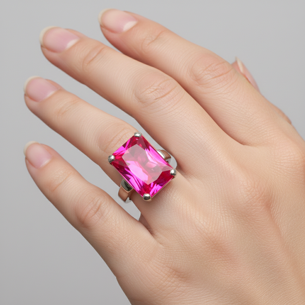 Ruby Cubic Zirconia Ring