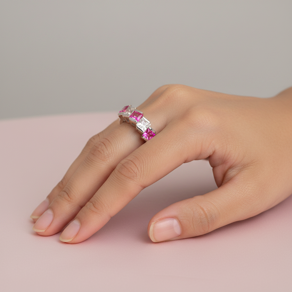Ruby Cubic Zirconia Ring