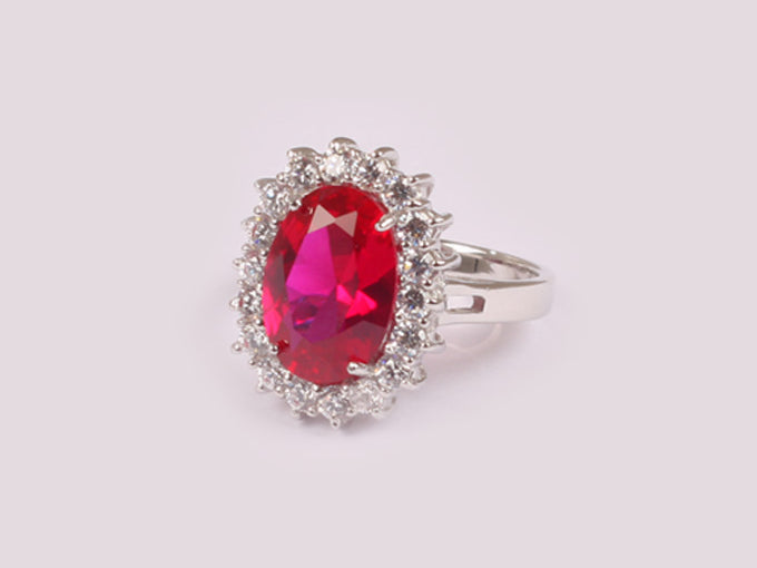 Ruby Cubic Zirconia Ring
