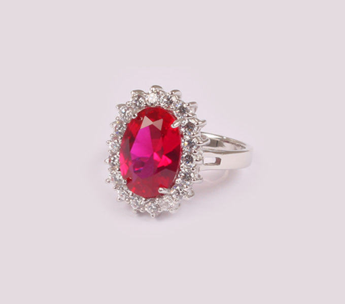 Ruby Cubic Zirconia Ring
