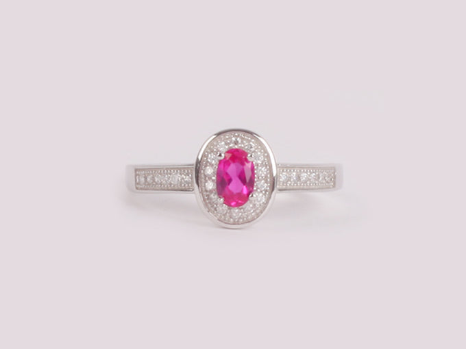 Ruby Cubic Zirconia Ring