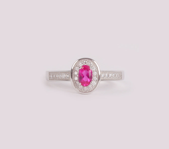 Ruby Cubic Zirconia Ring