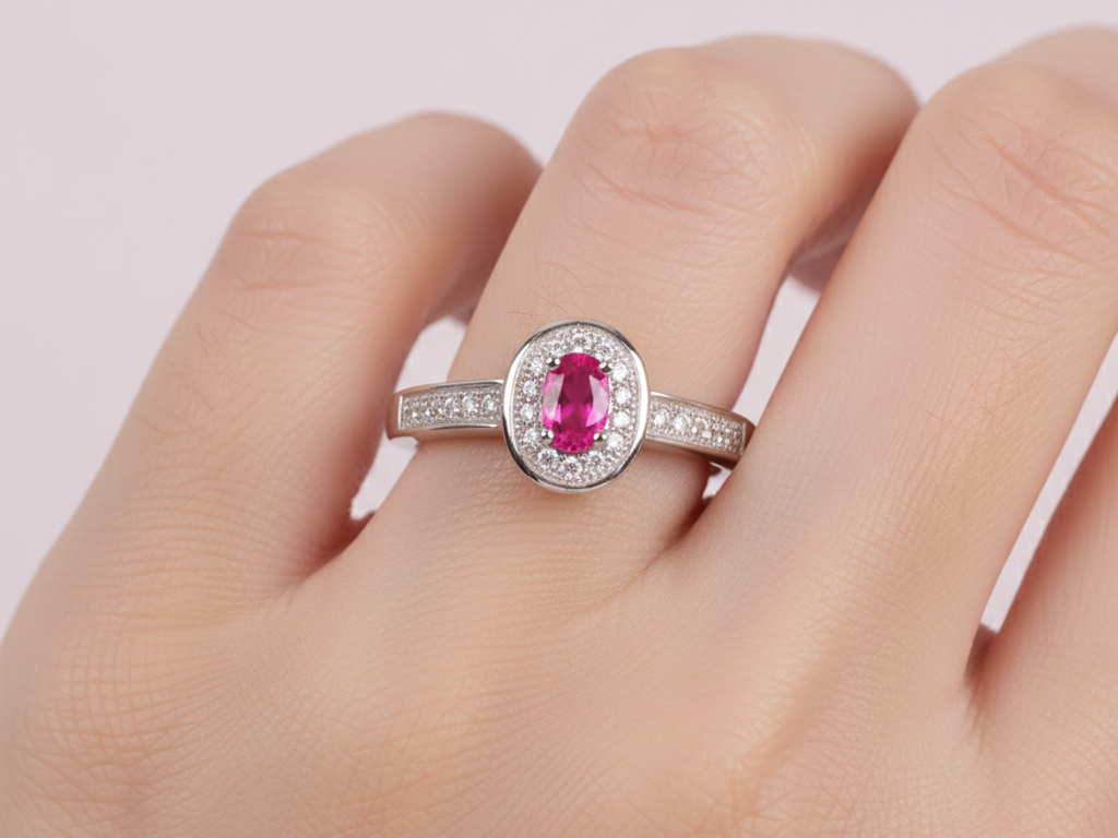 Ruby Cubic Zirconia Ring