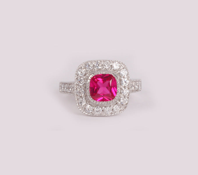 Ruby Cubic Zirconia Ring