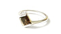 Smokey Quartz Cubic Zirconia Ring
