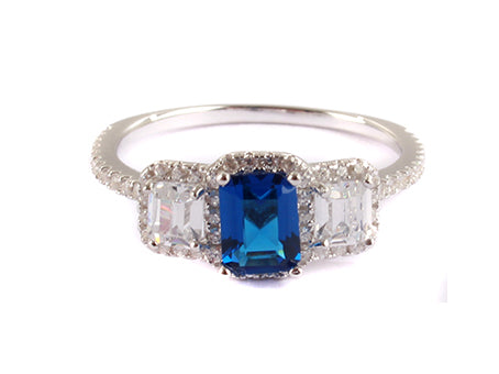 Sapphire White Cubic Zirconia Ring.