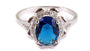 A Sapphire & White Cubic Zirconia Ring.