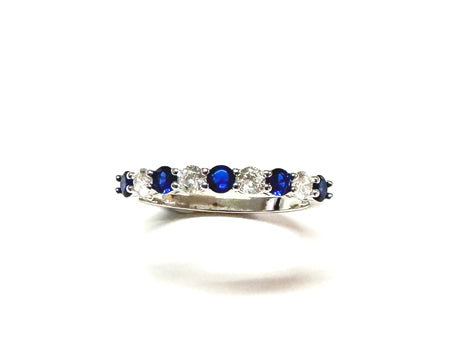 Sapphire Cubic Zirconia Silver Ring