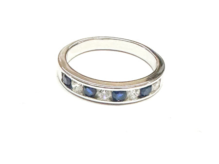 Sapphire Cubic Zirconia Silver Ring