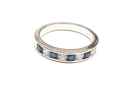 Sapphire Cubic Zirconia Silver Ring