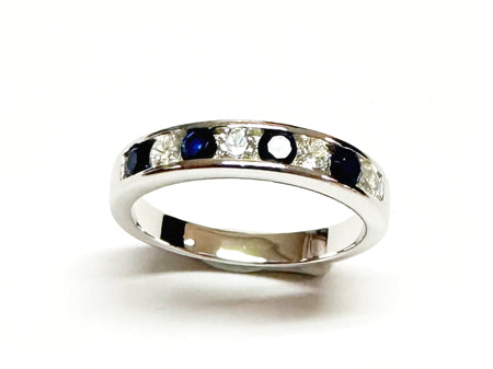 Sapphire Cubic Zirconia Silver Ring