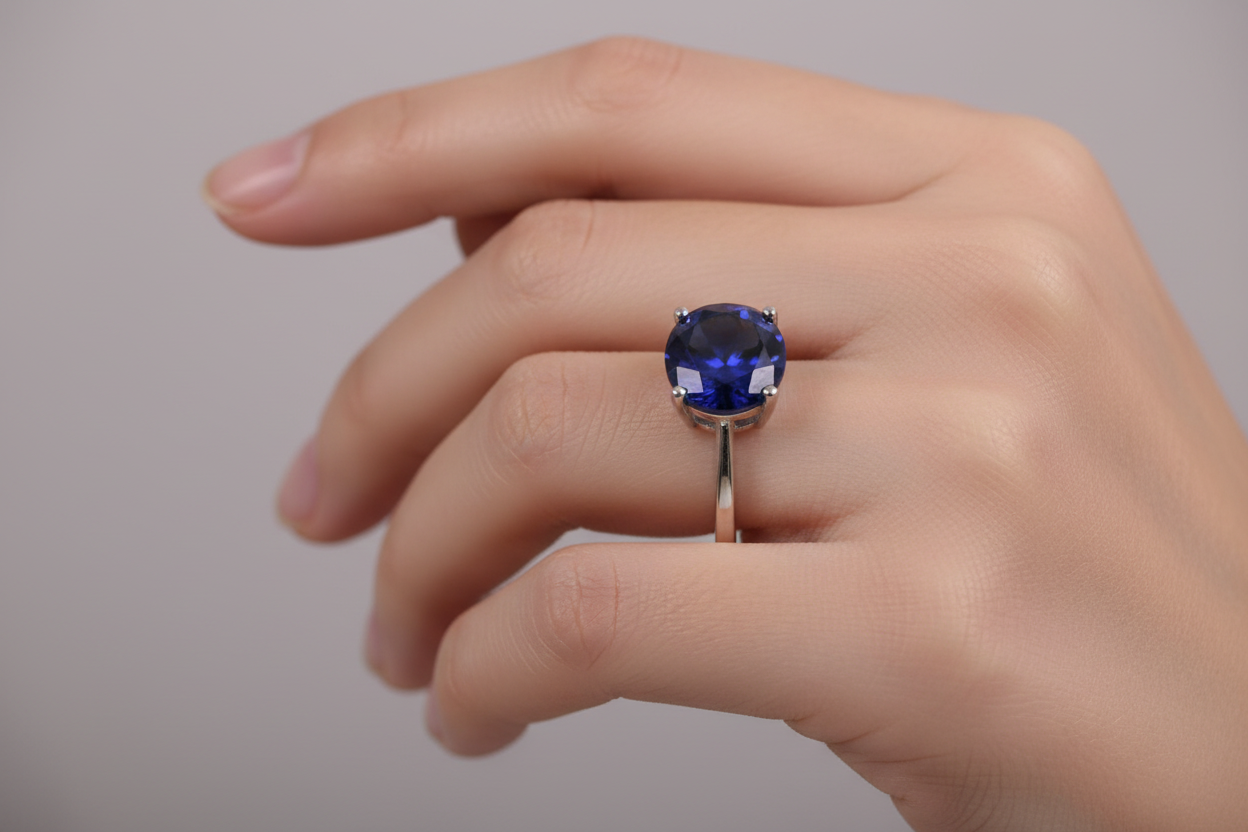 Sapphire Cubic Zirconia Ring