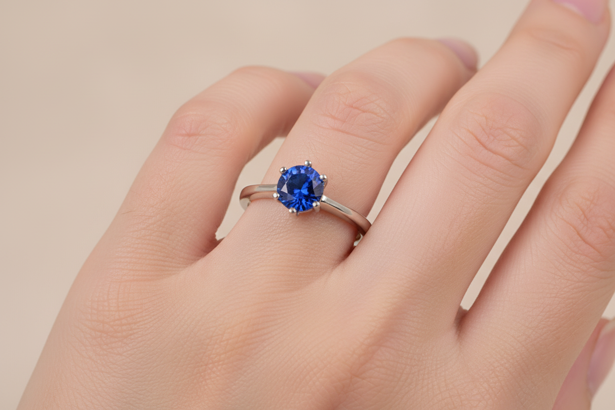 Sapphire Cubic Zirconia Ring