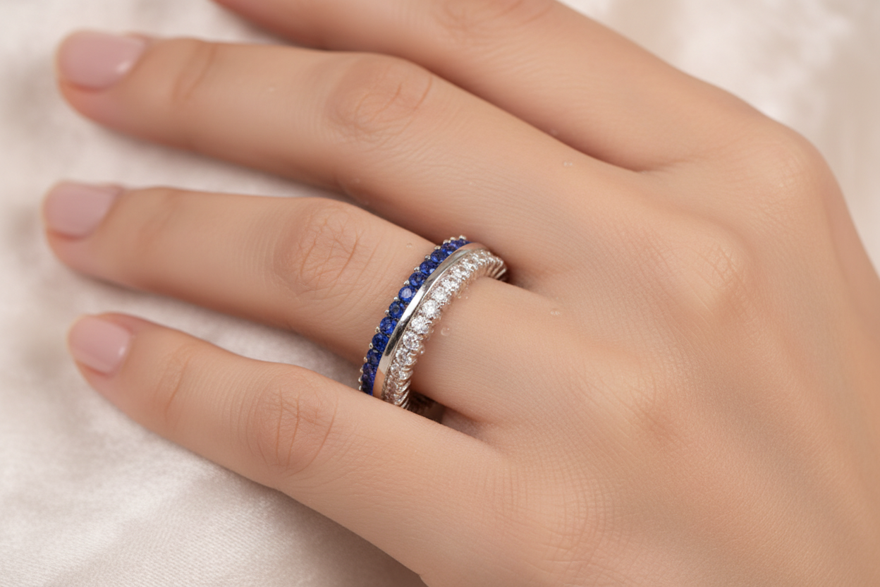 Sapphire Cubic Zirconia Ring