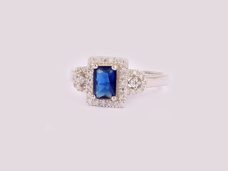 Sapphire Cubic Zirconia Ring