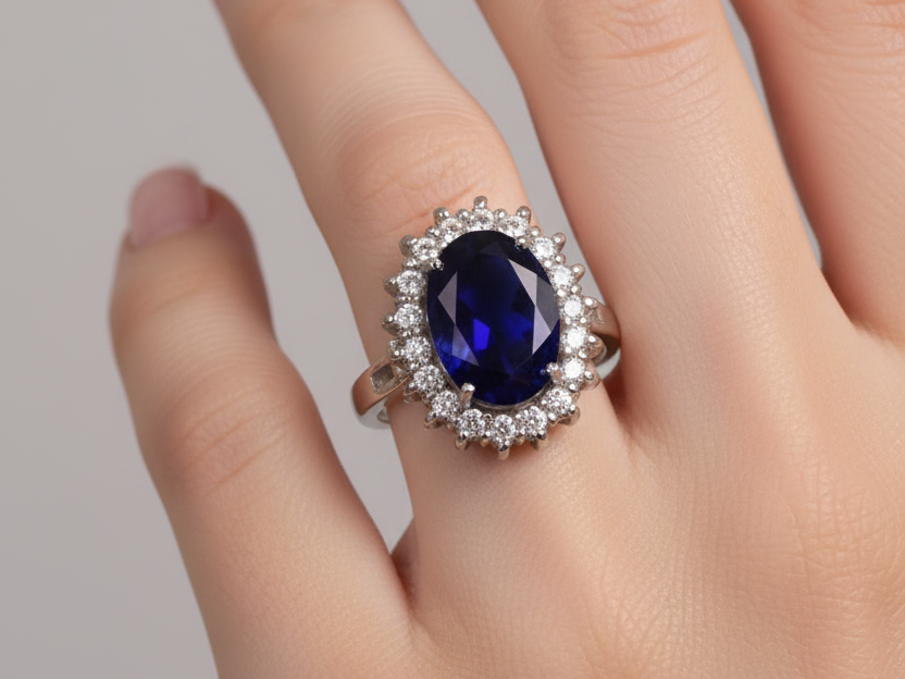 Sapphire Cubic Zirconia Ring