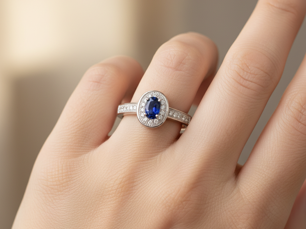 Sapphire Cubic Zirconia Ring