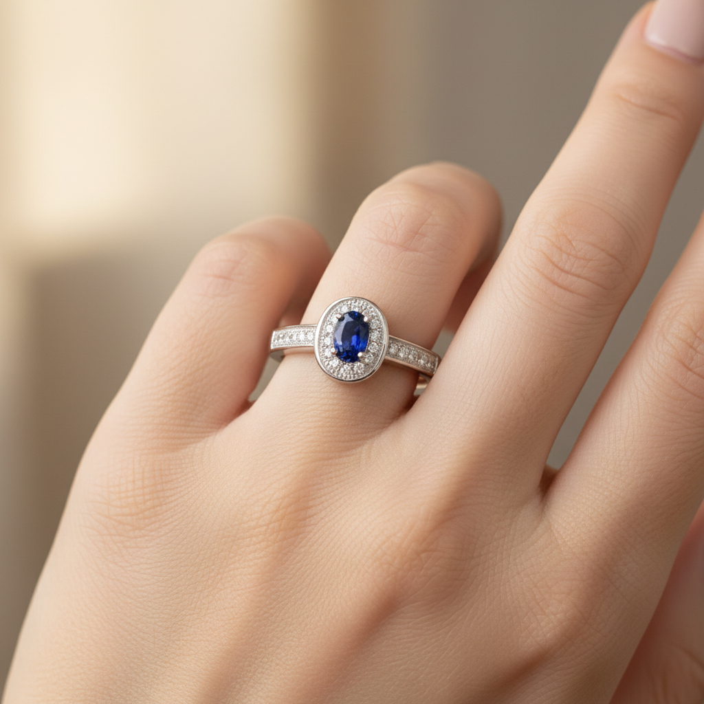 Sapphire Cubic Zirconia Ring