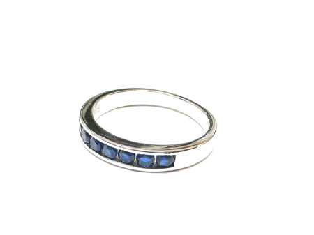 Sapphire Cubic Zirconia Silver Ring
