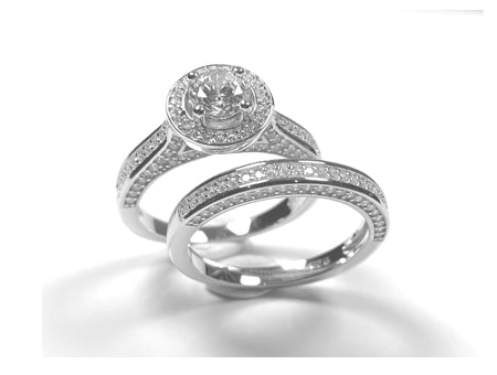 A White Cubic Zirconia Ring.
