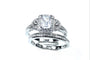 A White Cubic Zirconia Ring.