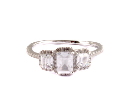 White Cubic Zirconia Ring.
