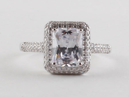 A White Cubic Zirconia Ring