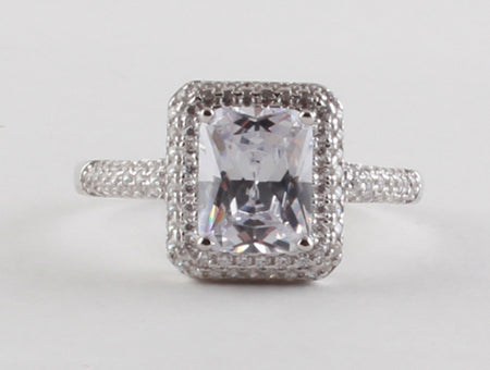 A White Cubic Zirconia Ring