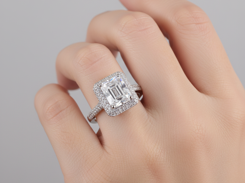 A White Cubic Zirconia Ring
