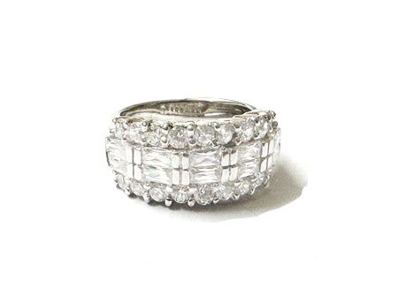 White Cubic Zirconia Ring.