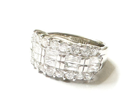 White Cubic Zirconia Ring.