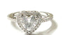 White Cubic Zirconia Heart Ring.