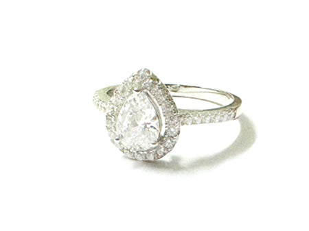 White Cubic Zirconia Ring.